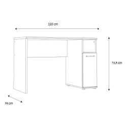 Biurko Dąb Sonoma z półkami i wnęką – Kup teraz na Domowanie.pl