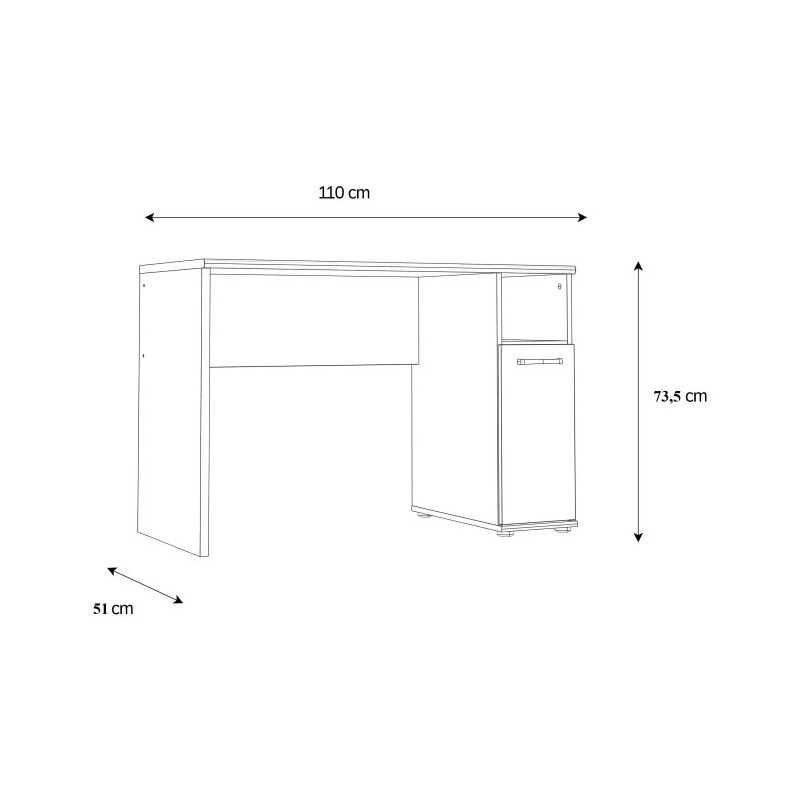 Biurko Dąb Sonoma z półkami i wnęką – Kup teraz na Domowanie.pl