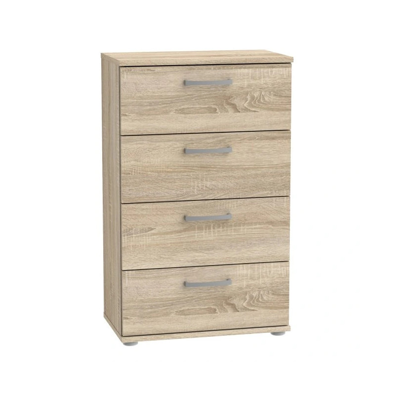 Komoda Dąb Sonoma 4 szuflady – Nowoczesna i praktyczna | Domowanie.pl