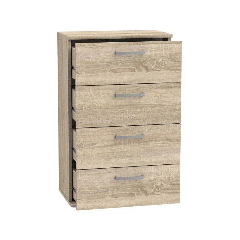 Komoda Dąb Sonoma 4 szuflady – Nowoczesna i praktyczna | Domowanie.pl