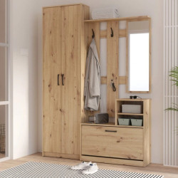 Zestaw mebli do przedpokoju NIKO Dąb Artisan – Kup online w Domowanie.pl