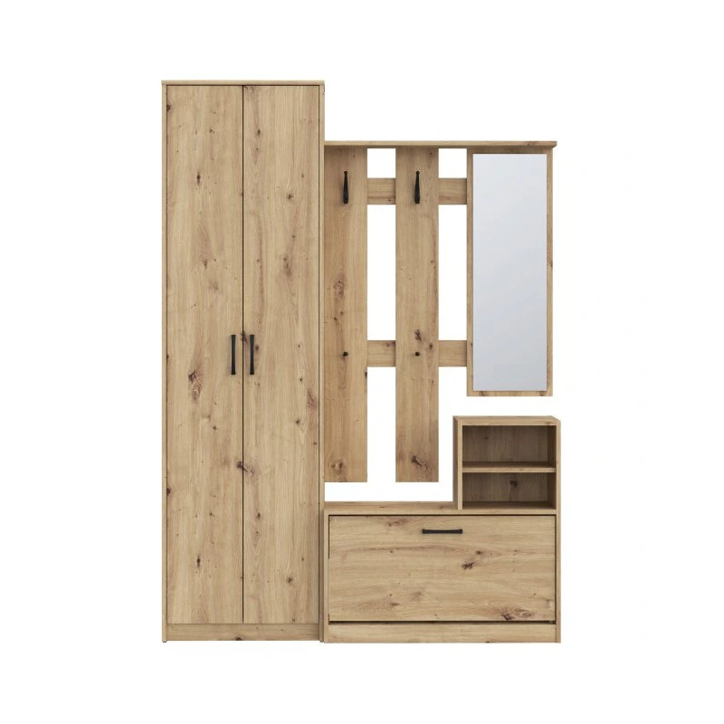 Zestaw mebli do przedpokoju NIKO Dąb Artisan – Kup online w Domowanie.pl