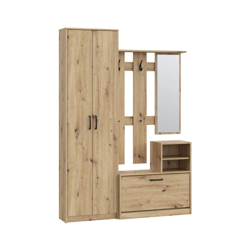 Zestaw mebli do przedpokoju NIKO Dąb Artisan – Kup online w Domowanie.pl
