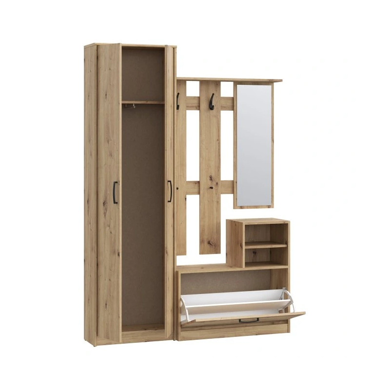 Zestaw mebli do przedpokoju NIKO Dąb Artisan – Kup online w Domowanie.pl