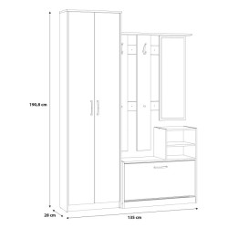 Zestaw mebli do przedpokoju NIKO Dąb Artisan – Kup online w Domowanie.pl