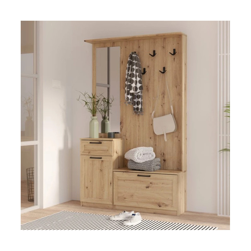 Zestaw mebli NIKO Dąb Artisan z loftowym akcentem – Domowanie.pl