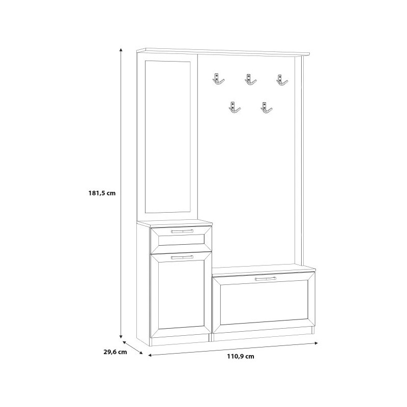 Zestaw mebli NIKO Dąb Artisan z loftowym akcentem – Domowanie.pl
