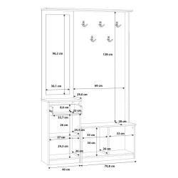 Zestaw mebli NIKO Dąb Artisan z loftowym akcentem – Domowanie.pl