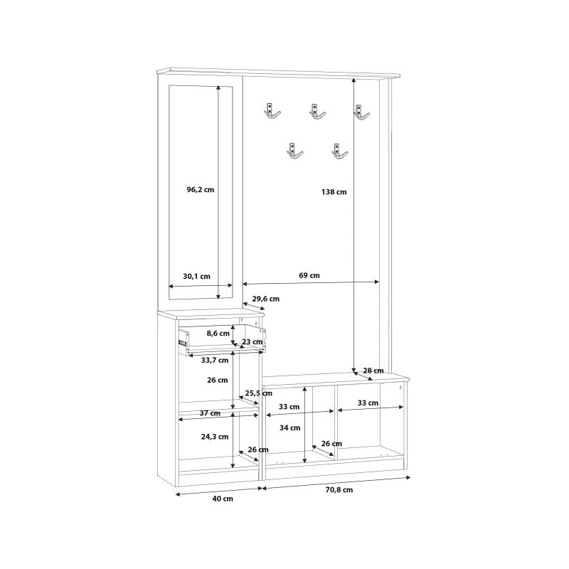 Zestaw mebli NIKO Dąb Artisan z loftowym akcentem – Domowanie.pl