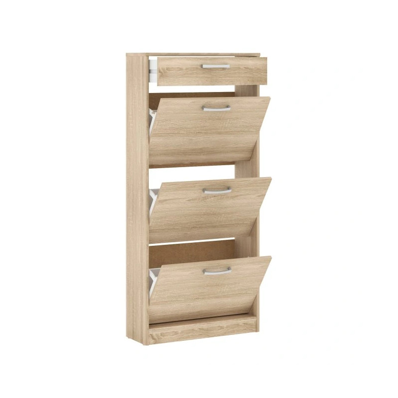 Szafa na buty Dąb Sonoma z szufladą i 3 drzwiczkami – Domowanie.pl