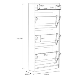 Szafa na buty Dąb Sonoma z szufladą i 3 drzwiczkami – Domowanie.pl