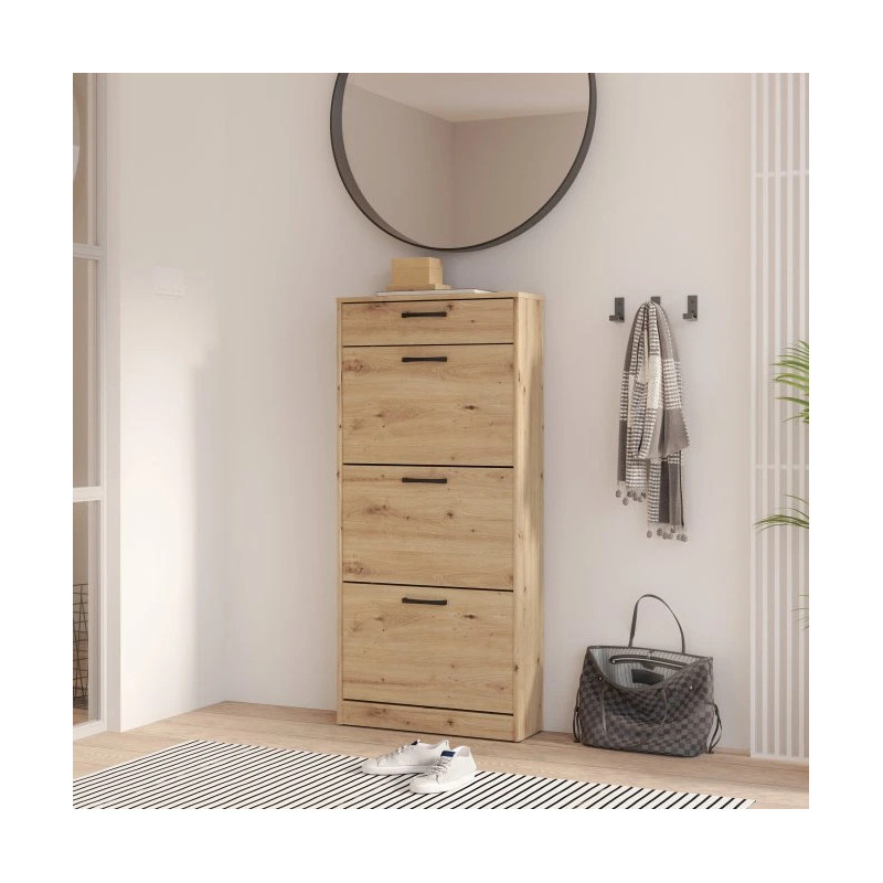 Nowoczesna szafka na buty Dąb Artisan – szybka wysyłka | Domowanie