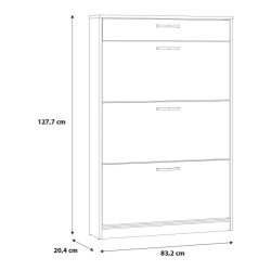 Szafka na buty szeroka NIKO Dąb Artisan – 3 fronty i szuflada | Domowanie