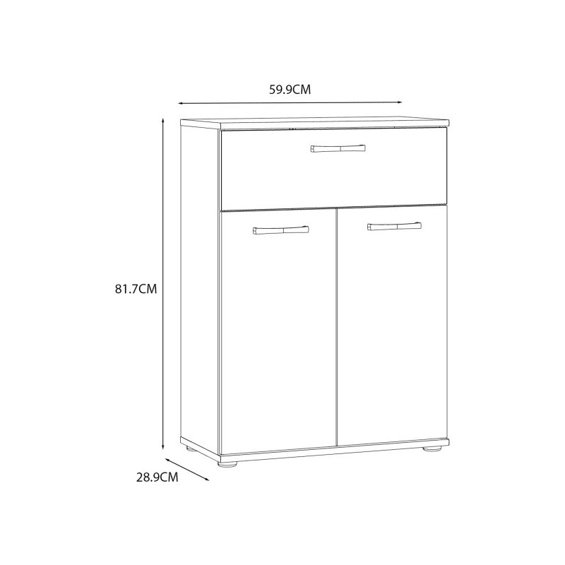 Nowoczesna komoda do salonu i sypialni – Dąb Sonoma | Domowanie