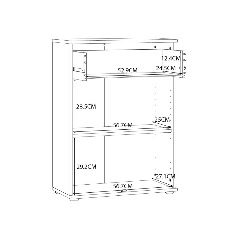 Nowoczesna komoda do salonu i sypialni – Dąb Sonoma | Domowanie