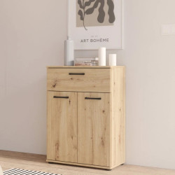 Komoda NIKO Dąb Artisan – 2 drzwi i szuflada | Kup online w Domowanie.pl