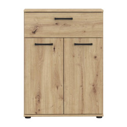 Komoda NIKO Dąb Artisan – 2 drzwi i szuflada | Kup online w Domowanie.pl