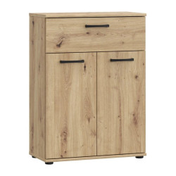 Komoda NIKO Dąb Artisan – 2 drzwi i szuflada | Kup online w Domowanie.pl