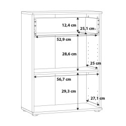 Komoda NIKO Dąb Artisan – 2 drzwi i szuflada | Kup online w Domowanie.pl