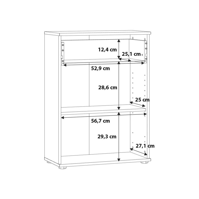 Komoda NIKO Dąb Artisan – 2 drzwi i szuflada | Kup online w Domowanie.pl