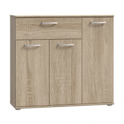 Komoda Dąb Sonoma do salonu – 3 drzwiczki, 1 szuflada | Domowanie.pl