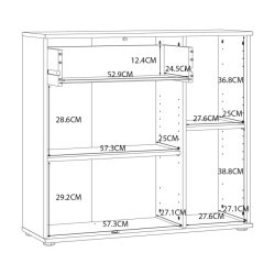 Komoda Dąb Sonoma do salonu – 3 drzwiczki, 1 szuflada | Domowanie.pl