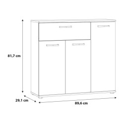 Nowoczesna komoda NIKO z szufladą i półkami – Kup online