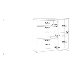 Nowoczesna komoda NIKO z szufladą i półkami – Kup online