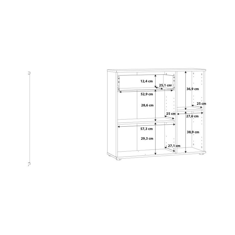 Nowoczesna komoda NIKO z szufladą i półkami – Kup online