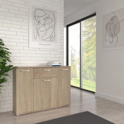 Komoda 3D1S Dąb Sonoma – funkcjonalna i stylowa | Kup w Domowanie.pl