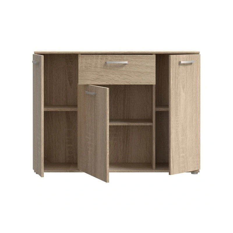 Komoda 3D1S Dąb Sonoma – funkcjonalna i stylowa | Kup w Domowanie.pl