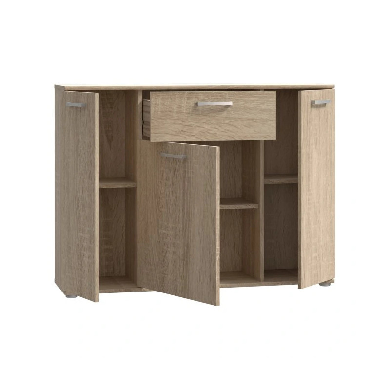 Komoda 3D1S Dąb Sonoma – funkcjonalna i stylowa | Kup w Domowanie.pl