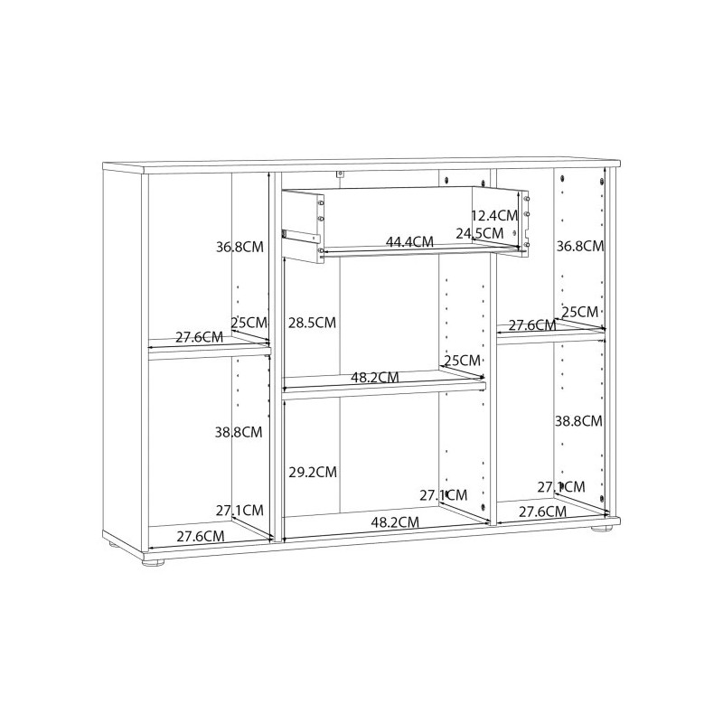Komoda 3D1S Dąb Sonoma – funkcjonalna i stylowa | Kup w Domowanie.pl