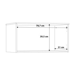 Nadstawka NIKO 2D Dąb Artisan – funkcjonalne przechowywanie | Domowanie