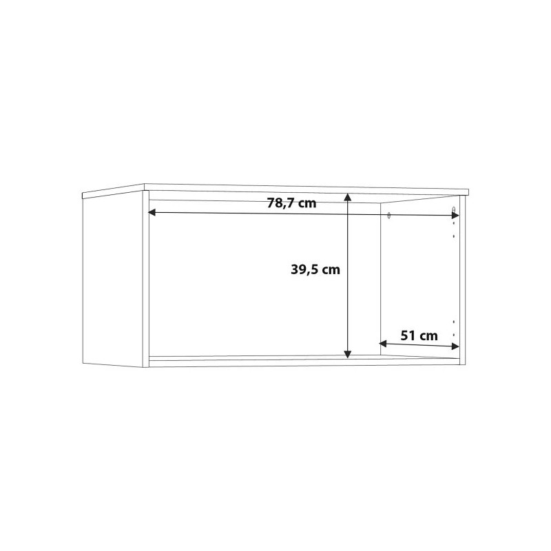 Nadstawka NIKO 2D Dąb Artisan – funkcjonalne przechowywanie | Domowanie