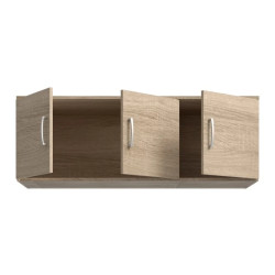 Trzydrzwiowa nadstawka do szafy – Dąb Sonoma, styl i funkcjonalność | Domowanie.pl