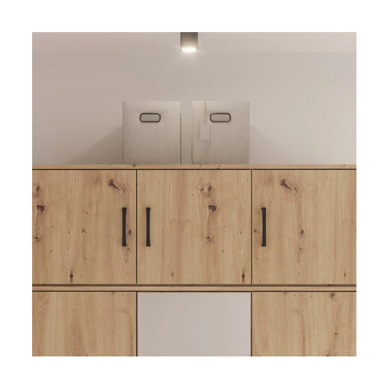 Trzydrzwiowa nadstawka do szafy NIKO – Dąb Artisan, modern loft | Domowanie.pl