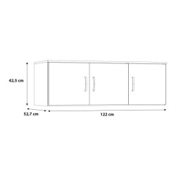 Trzydrzwiowa nadstawka do szafy NIKO – Dąb Artisan, modern loft | Domowanie.pl