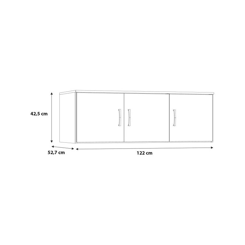 Trzydrzwiowa nadstawka do szafy NIKO – Dąb Artisan, modern loft | Domowanie.pl