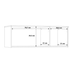 Trzydrzwiowa nadstawka do szafy NIKO – Dąb Artisan, modern loft | Domowanie.pl