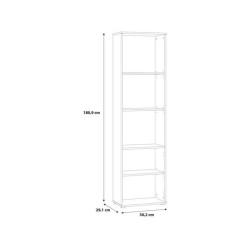 Regał otwarty 5 wnęk Dąb Sonoma – wygodne przechowywanie w domu | Domowanie