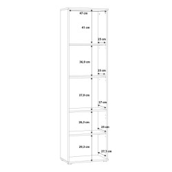Regał Dąb Artisan z zamykaną szafką – kolekcja NIKO | Kup w Domowanie
