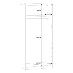 Szafa ubraniowa NIKO Dąb Artisan – nowoczesny styl | Domowanie