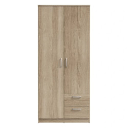 Pojemna szafa Dąb Sonoma z 2 szufladami | Szybka dostawa Domowanie.pl