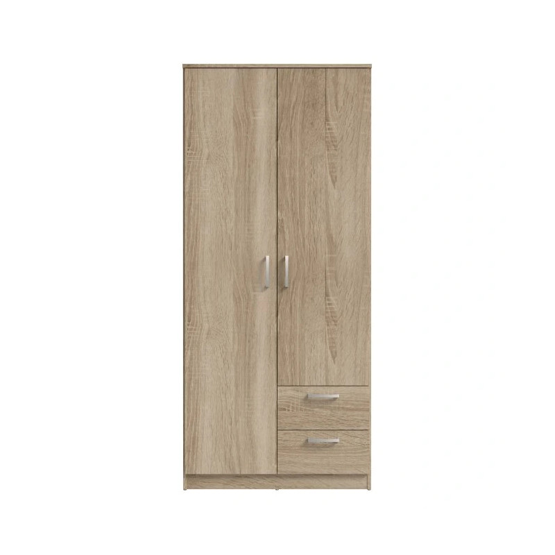 Pojemna szafa Dąb Sonoma z 2 szufladami | Szybka dostawa Domowanie.pl