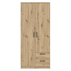 Szafa ubraniowa 2-drzwiowa z szufladami Dąb Artisan | Domowanie