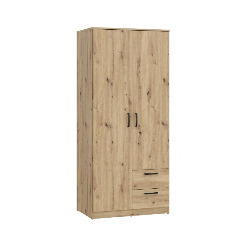 Szafa ubraniowa 2-drzwiowa z szufladami Dąb Artisan | Domowanie