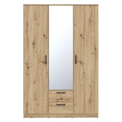 Szafa ubraniowa z półkami i drążkiem NIKO – Dąb Artisan