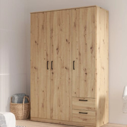 Szafa ubraniowa NIKO 3D z drążkiem i szufladami – Styl i funkcjonalność