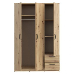 Szafa ubraniowa NIKO 3D z drążkiem i szufladami – Styl i funkcjonalność